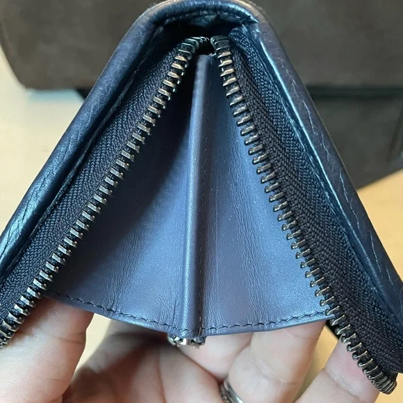 Loewe blue and white polka dot zip around wallet *WITH BOX* - Picture 13 of 15